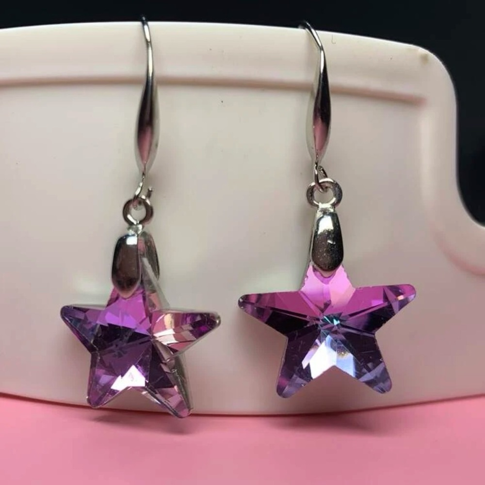 ⭐️ Lovely Crystal Star Drop Earrings ⭐️